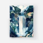 poster cascade aquatique avec paysages colores.webp