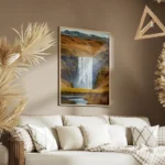 poster cascade majestueuse dans la vallee salon.webp