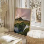 poster cascade verdoyante salon beige.webp