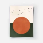 poster cercle orange et oiseaux.webp