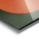 poster cercle orange et oiseaux aluminium.webp