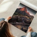 poster chalet en montagne en rouleau.webp