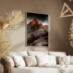 poster chalet en montagne salon.webp
