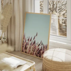 poster champ de lavande violet salon beige.webp