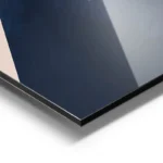 poster chat blanc sur sommet montagne aluminium.webp