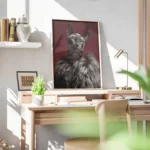 poster chat elegant mode bureau.webp