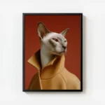 poster chat fashion elegant avec cadre.webp