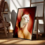 poster chat fashion elegant encadre.webp