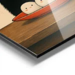 poster chat noir avec boulettes aluminium.webp