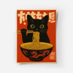 poster chat noir avec nouilles.webp