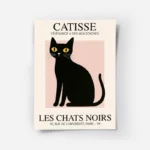 poster chat noir catisse elegant.webp