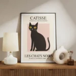 poster chat noir catisse elegant meuble.webp