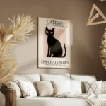 poster chat noir catisse elegant salon.webp