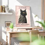 poster chat noir catisse seduisant bureau.webp