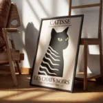poster chat noir catisse seduisant encadre.webp