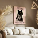 poster chat noir catisse seduisant salon.webp