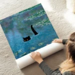 poster chat noir lac au sol.webp