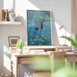 poster chat noir lac bureau.webp