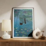 poster chat noir lac meuble.webp