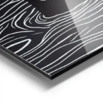 poster chat noir minimaliste aluminium.webp
