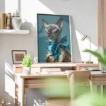 poster chat siamois elegant bureau.webp