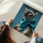 poster chat siamois elegant en rouleau.webp