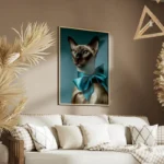 poster chat siamois elegant salon.webp