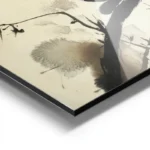 poster chat silhouette japonais aluminium.webp