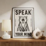 poster chat speak your mind meuble.webp