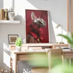 poster chat sphynx elegant bureau.webp