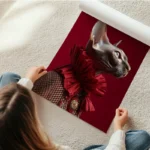 poster chat sphynx elegant en rouleau.webp