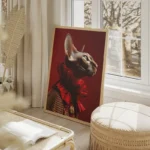poster chat sphynx elegant salon beige.webp