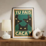 poster chats curieux meuble.webp