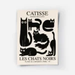 poster chats noirs stylises.webp