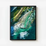 poster chemin de fer en bord de mer avec cadre.webp