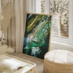 poster chemin de fer en bord de mer salon beige.webp