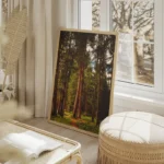 poster chemin de foret salon beige.webp