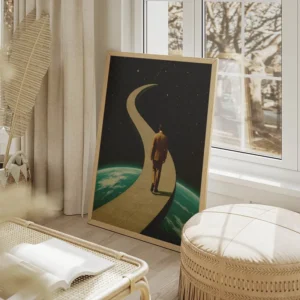 poster chemin vers l infini salon beige.webp