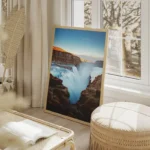 poster chute d eau majestueuse salon beige.webp