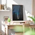 poster ciel etoile sous les arbres bureau.webp