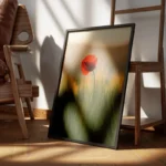 poster coquelicot rouge encadre.webp