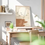 poster coucher de soleil minimaliste bureau.webp