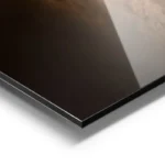 poster coucher de soleil sur herbe haute aluminium.webp