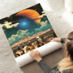 poster cowboys sous une planete geante au sol.webp