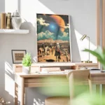 poster cowboys sous une planete geante bureau.webp