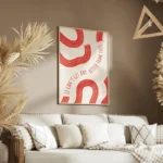 poster design abstrait rouge salon.webp