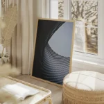 poster design architectural moderne salon beige.webp