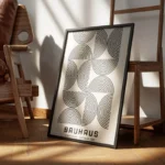 poster design bauhaus abstrait encadre.webp