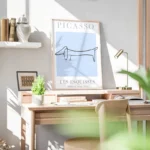 poster dessin picasso chien bureau.webp