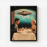 poster diner spatial vintage avec cadre.webp
